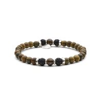 Bracciale Antracite Wood in Legno Pietre dure BWD13 BANTU